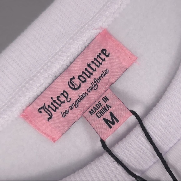 NWT JUICY COUTURE SET Pants + Pullover Sweater BLEACHED WHITE Size MEDIUM - Picture 11 of 16